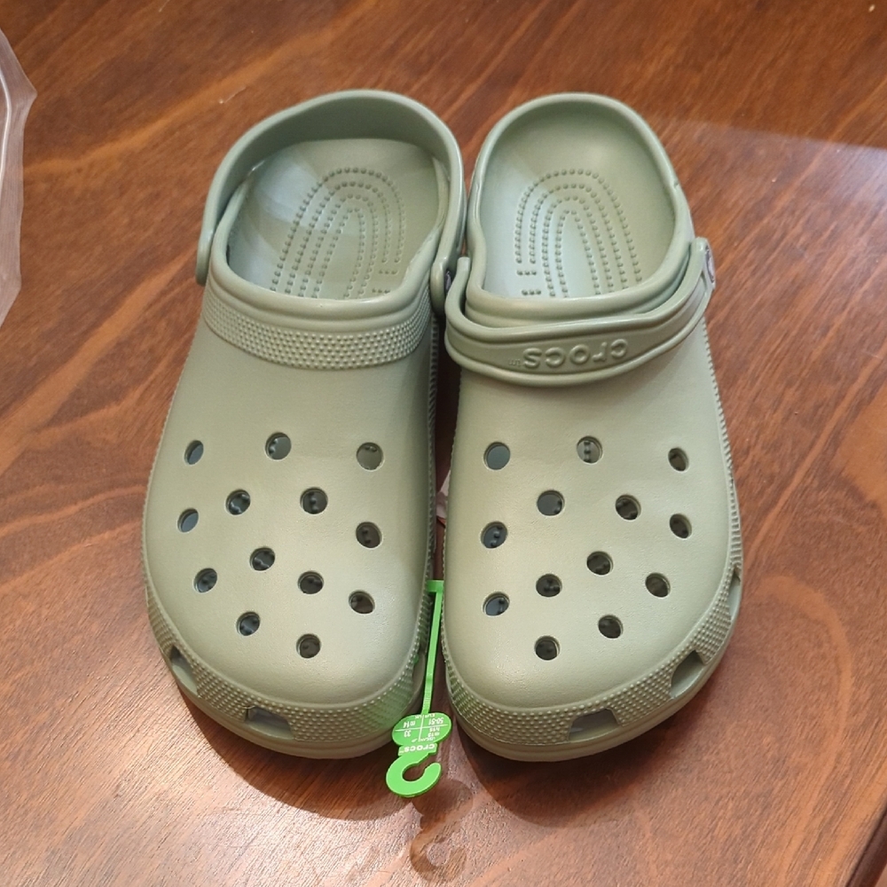CROCS Sage Green Slip-On Sandals